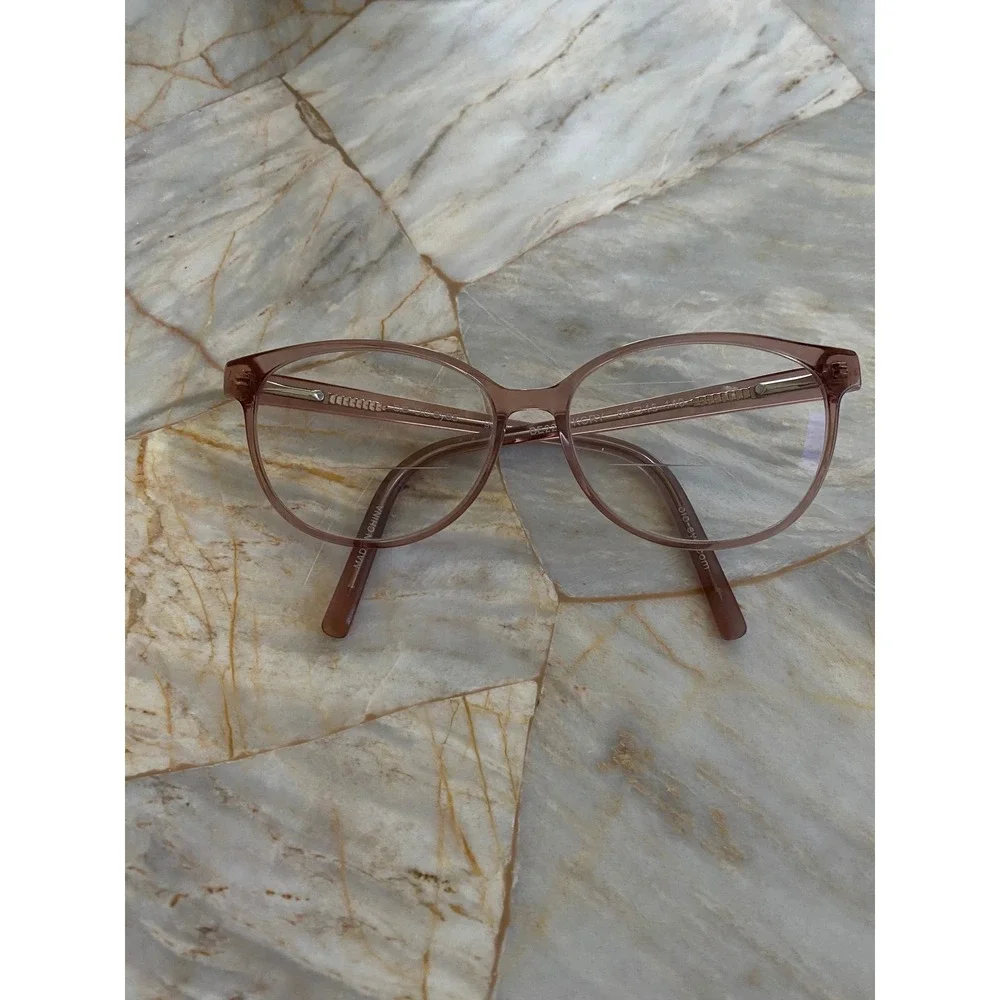 OGI Bio-eyewear BE2214 Dusty Rose Pink Oval‎ Eyeglasses Frames 51-15-140